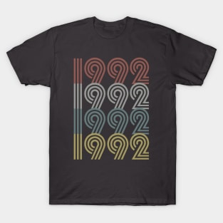 1992 Birth Year Retro Style T-Shirt